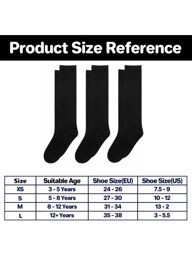 Girls Knee High Socks, Cotton School Uniform Socks, Kids Seamless Long Dress Socks, Soft Breathable School Socks for Girls - Image 5